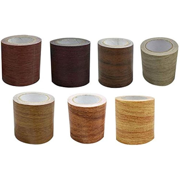 Wood Grain Repair Tape,7 Roll 15 Feet Repair Tape Patch Wood Textured Grain Repair Tape,Simulation Wood Grain High-Adhesive Repair Tape For DeskChairFurnitureFloor Beautification Decoration Tape