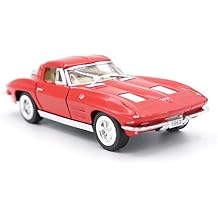 KiNSMART - 1963 Chevy Corvette Stingray 1:36 Scale 5" Die Cast Metal Model Toy Classic Toy Car (Red)