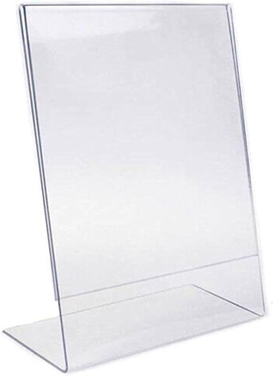 3 x A3 Portrait Slant Back Acrylic Sign Holder, A3 Plastic Display Stand, A3 Menu Holders, Brochures, Flyers, Posters - Clear Plastic Display Stand for Home, Office, Store