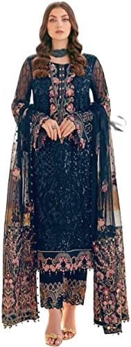 IndianPakistani Bollywood Designer Ready to Party Wear Georgette Straight Fancy Salwar Kameez for Women