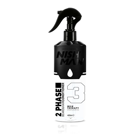 Milk Therapy 2-Phase Beard & Hair Conditioner by Nishman (400ml)