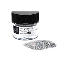SILVER HOLOGRAM Luxury Diamond Dust, 6 grams for Cakes, Cupcakes, Cookies, Icing, Chocolate Wedding Party Baking Cupcake Cookie Ice Cream Decoration Supplies