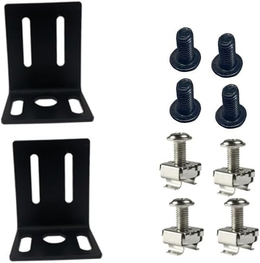 1U Rack Mounting Ears Bracket Mount Kit Set Universal Hardware for NETGEAR TP-Link Dell HP D-Link Linksys TRENDnet Buffalo Switches Wireless Microphone Receiver Sequencer Equalizer Amplifier