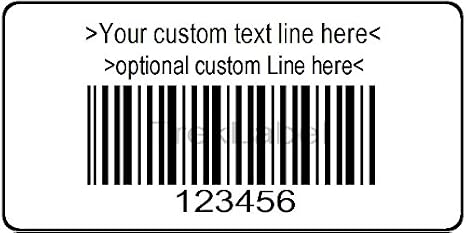 500 Roll, 2" x 1" Custom Printed Serial Barcode Labels, Poly Asset Tags, BOPP & Resin Ink, Smudge & Weather Resistant, Sequential Bar Codes, Plastic Sticker