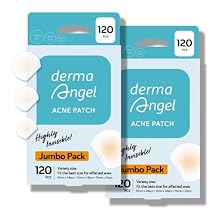 DERMA ANGEL Ultra Invisible Acne Patches for Cystic Acne Treatment Pimple Hydrocolloid Patches - Day and Night Use - UPGRADED 240 Count 3 Sizes