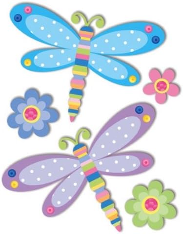 Sandylion Essentials Medium Dimensional Stickers, Dragonflies