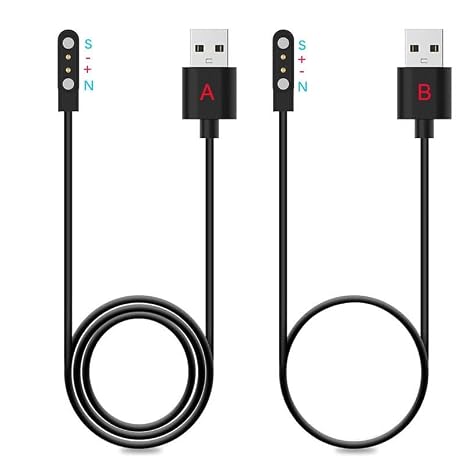 Smart Watch Charger 4mm, Strong Magnetic Universal Charger, USB Charging Cable for Smartwatches with ROHS/CE Certification (Charging Port spacing 4mm, Model A, Model B, One Fit)