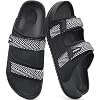 KuaiLu Mens Casual Sandals with Comfortable Orthopedic Arch Support Summer Beach Walking Shoes Cushion Slides Slip on Indoor Outdoor