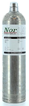 5 PPM Nitrogen Dioxide Calibration Gas, Balance Nitrogen, 58 Liter Aluminum Cylinder.
