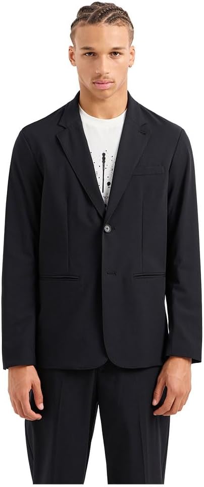 Armani Exchange Men's Ultra Stretch Twill Double Button Blazer Jacket