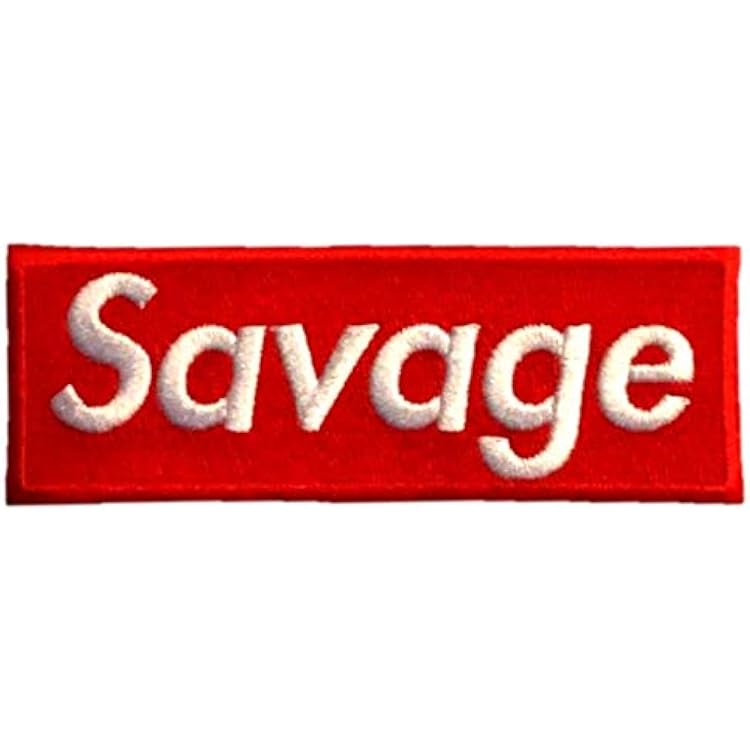 Savage Patch Iron OnSew On, 4 in - Fully Embroidered Cool Patch by PatchClub