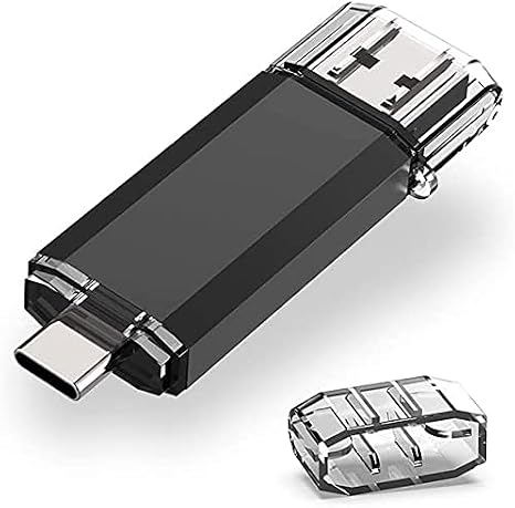 RAOYI 128GB USB C Flash Drive USB C and A Dual USB 3.0 Stick USB Type-C Memory Stick Thumb Drive for Smartphones, Tablets, Macs and Computers, Black | USB Type C Flash Drive Dual USB-A and USB-C Connector, Read up to 110MB/s for Android PC Smartphone OTG