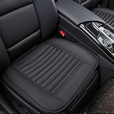 Big Ant 2 Pack Car Interior Seat Cover Cushion Pad Mat for Auto Supplies Office Chair with Breathable PU Leather Black