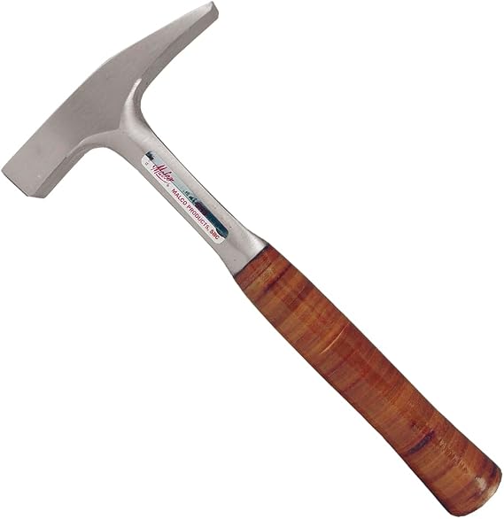 Malco Setting Hammer,18 Oz,Steel,Leather Grip SH3-1 Each