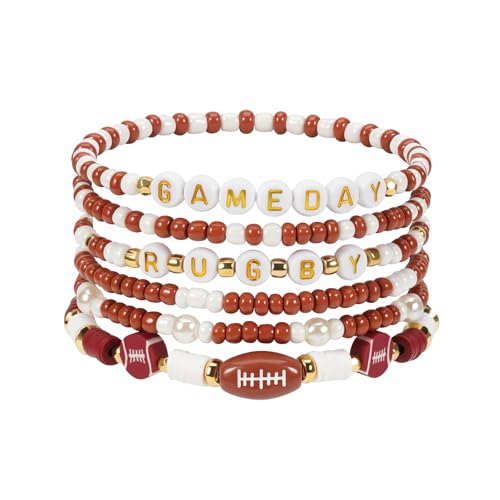Sport Beaded Bracelets Volleyball Soccer Baseball Basketball Football Game Day Bracelet