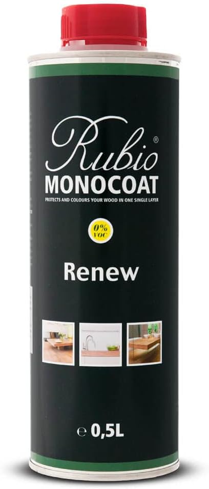 Rubio Monocoat Renew, 500 ft2 | Clear Wood Maintenance Treatment for Indoor Use | Protection for Wooden Floors & Surfaces Treated with Oil Plus 2C | 0.5 Liter