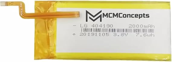 MCMConcepts 2000mAh Rectangle Battery Replacement for Apple iPod Classic/Video Thin