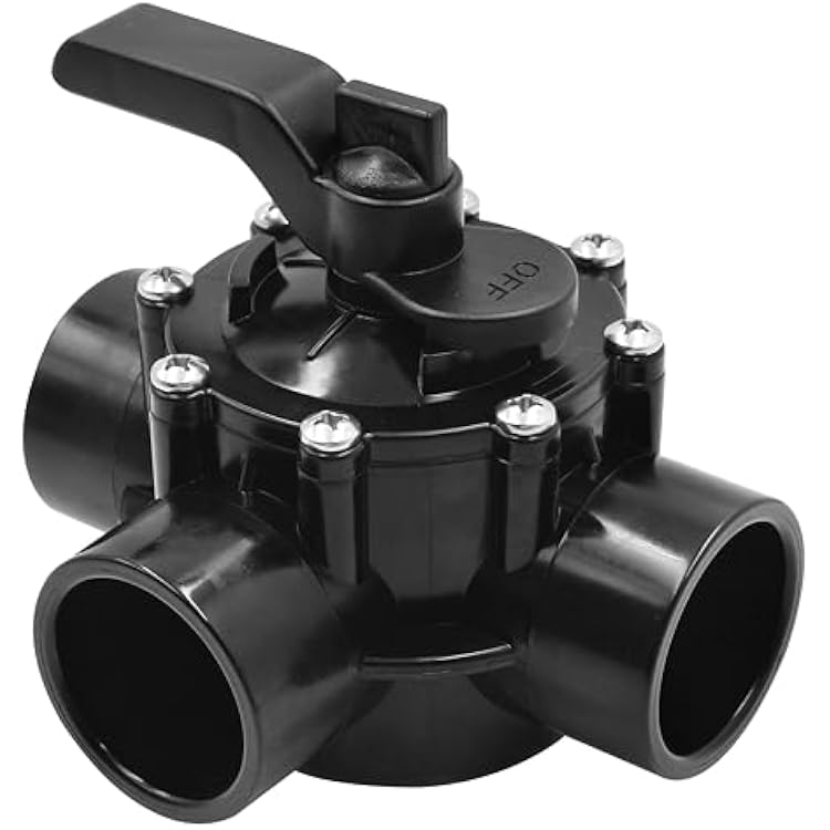 MULAN 4715 3-Way Diverter Valve 1 12-2 IN, Swimming Pool Positive Seal & Non Lube Replacement Valve Replacement for Pools and Spas