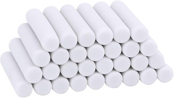 50 Pcs White Rubber Eraser Refill with Refills Replacement Erasers Sketch Suitable for School, Office Lovely and Attractive, Standard Pencil Erasers, Eraser Refill （5 * 25mm）