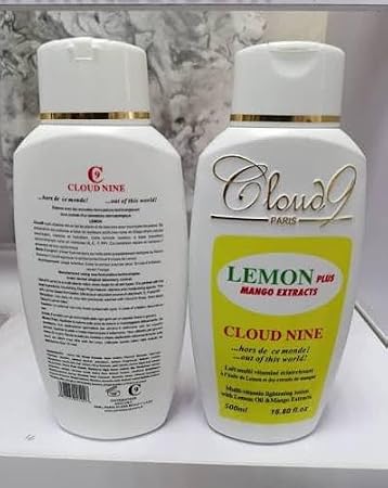 Cloud Nine Paris Lemon Plus Mango Extracts Brightening Body Lotion, Multi-Vitamin Lightening, 500ml