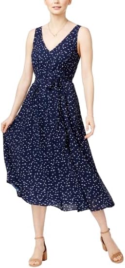 Maison Jules Printed Midi Dress