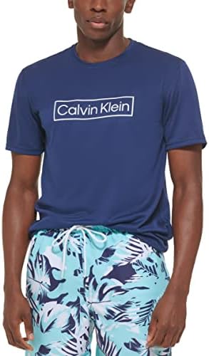 Calvin Klein Mens Light Weight Quick Dry Short Sleeve 40 UPF Protection