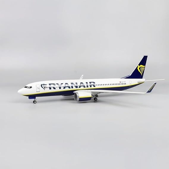 Extra Large Ryanair Boeing 737 Aircraft Model - 1:85 Scale Resin Model Airplane Toy Collectable Gift