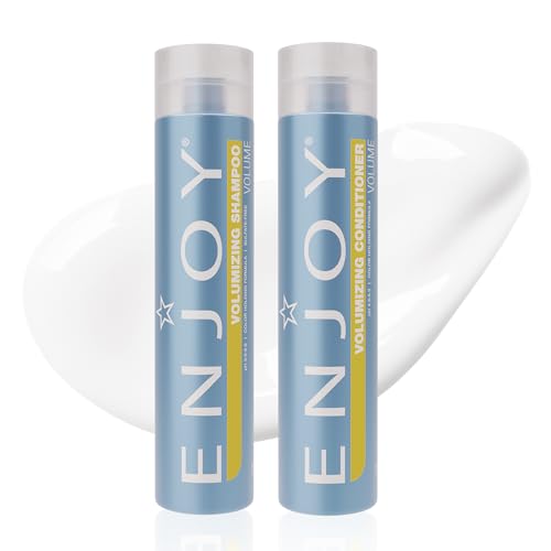Enjoy Volumizing Shampoo and Conditioner Set, pH Balanced Hair Care Duo for Fine or Limp Hair, Incredible Volume, Fullness and Lightweight Moisture, 10.1 Fl Oz