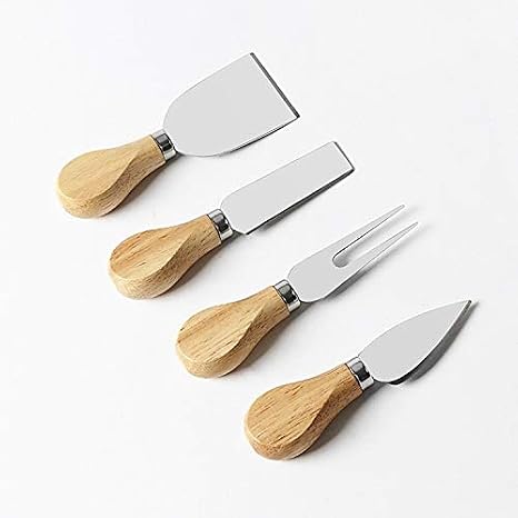 Kitchen Utensil Gadgets 4 Kn603 Kitchen Utensil Gadgets with 1 Wooden Handle Stainless Steel Cheese Knife Baking Tools Set
