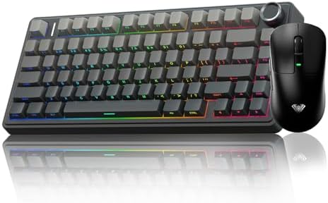 AULA Wireless Keyboard and Mouse Combo, F75 Pro Mechanical Keyboard SC680 Wireless Mouse