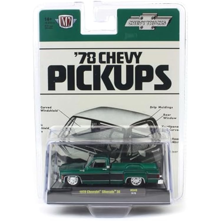 Collectibles M2 Machines Hobby Exclusive 164 Scale Diecast 31500-HS48 1978 Chevy Silverado 30 Metallic Green