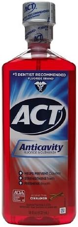 ACT Alcohol Free Anticavity Fluoride Mouthwash, Cinnamon 18 fl oz
