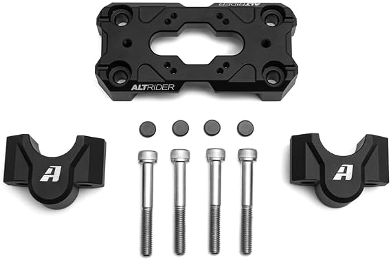 AltRider Handlebar System with AMPS Mount Compatible with Yamaha Tenere 700 (20192025) OEM Direct Fit - Heavy Duty One-Piece Unified Clamp Design - Dual M6 Mounting Points for GPS/Phone/Camera