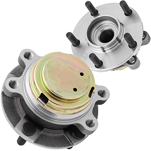 [2-Pack] HA590376 - Front Hub Bearing Assembly Compatible with [Infiniti] EX35, EX37, FX35, FX37, G25, G35, G37, M35, M35H, M37, M45, M56, Q40, Q50, Q60, Q70, Q70L, QX50, QX70, Nissan 370Z [RWD ONLY]