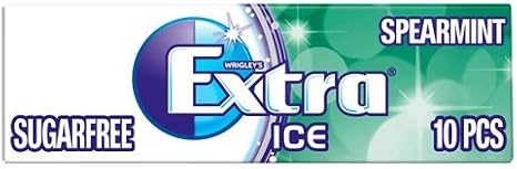 Wrigley's Extra Ice Spearmint Chewing Gum Sugar Free 10 Pieces - 30 Pack