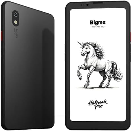 Bigme E-Ink 6.1 inch Phone, 8+256GB Android 14 Smartphone, 36-Level Front Light, 4500 Battery, Black and White Version(Black)