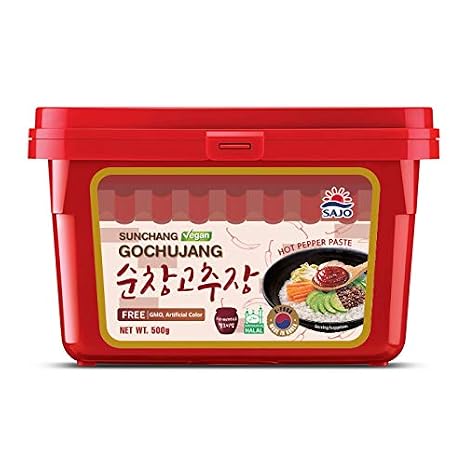 #RT Sajo Halal Hot Pepper Paste (Gochujang) 500g -This red pepper paste is used in almost all Korean recipes like Army Stew, Bibimbap and Tteokbokki