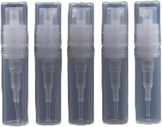 ミニ透明スプレーボトル 5個 2ml 3ml 5ml 空のプラスチックスプレーボトル ファインミスト 詰め替え可能 香水ボトル 旅行用サンプル容器 2ml 詰め替え可能な化粧品スプレーボトル