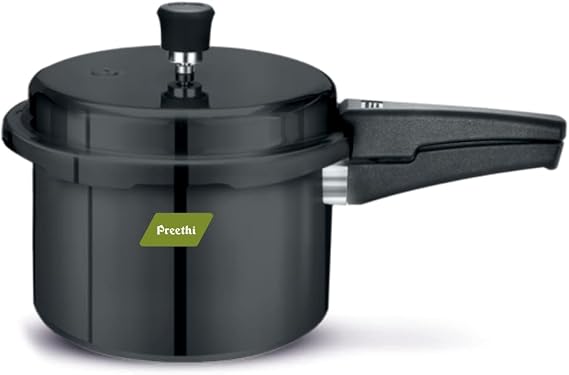 Preethi Hard Anodized Induction Base Outer Lid Pressure Cooker 5 Litres