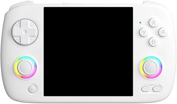RG CubeXX Retro Handheld Game Console 3.95 Inch IPS Screen 64 Bit Linux System with RGB Joystick -Support 32GB White