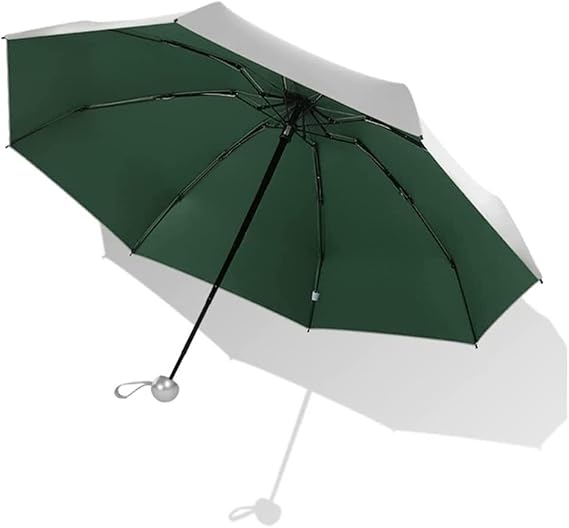 Windproof Travel Umbrella Pocket Umbrella Sun Umbrella Lightweight Folding Portable Umbrella Women's And Men's Stand up To Snow Storm，Green