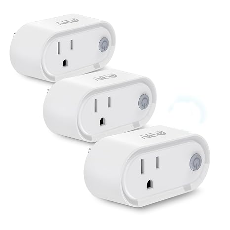 NEO Z-Wave Plus Smart Mini Plug 3-Pack, Compact Z-Wave Outlet for Home Automation, Compatible with SmartThings, Basic On/Off Function, 500 S2, Energy Efficient Remote Control