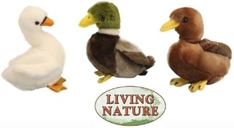 Living Nature Soft Toy - Small Plush Wild Birds, Duck, Swan One Supplied (16cm)