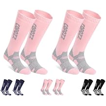 COPOZZ Wool Ski Socks 2-Pack for Men and Women, Performance Socks for Skiing, Snowboarding, and Outdoor Sports