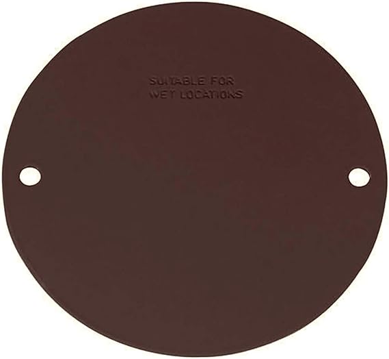 Sigma Engineered Solutions 14241BR Round Blank Stamped Weatherproof Cover, Bronze