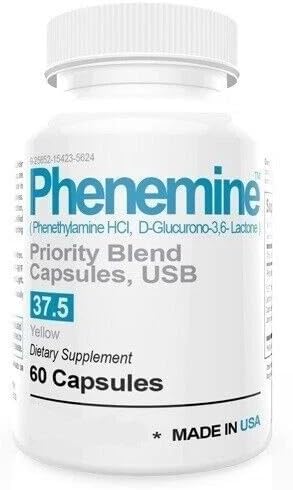 Phene.Mine Diet Pills 37.5, Priority Blend 60 Capsules (1pack)