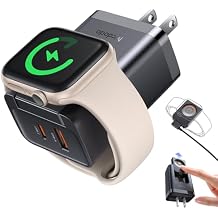 Mcdodo Apple Watch Charger Bolck with Dual Ports[USBA+USBC], PD 30W Wall Charger for Apple Watch iWatch Series10/9/8/7/6/5/4/3/2/1/SE/SE2, iPhone and More