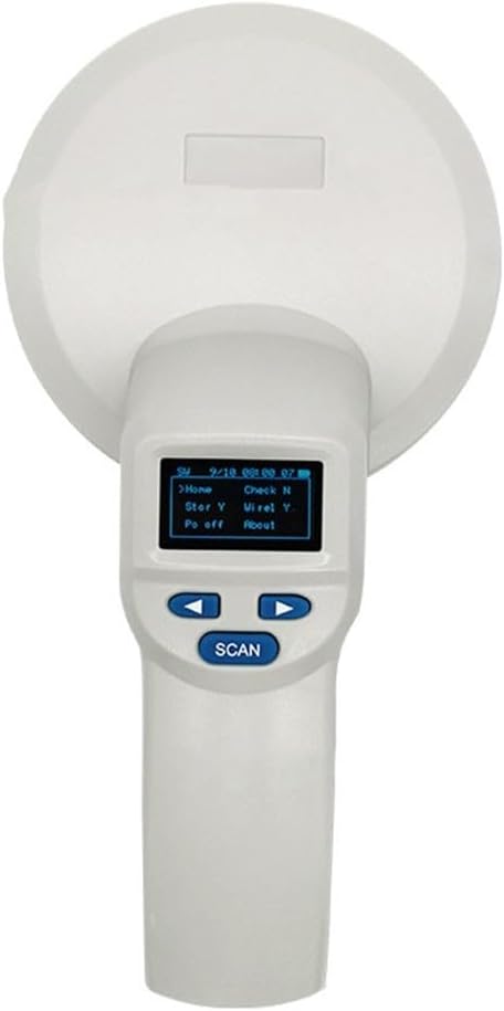 Pet Microchip Scanner | Handheld FDX-B Animal ID Reader with Large For OLED Display | 134.2kHz Long Range Scanner for Dogs Cats Pigs | Portable ABS Device for Vet Clinics