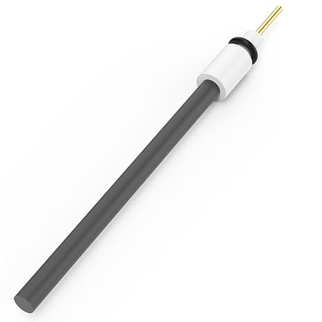 Graphite Rod Electrode, 99.99% Purity Graphite Electrode Cathode Working Electrode with PTFE Adapter for Electrolytic Cell, 6 mm Diameter, 90 mm Length