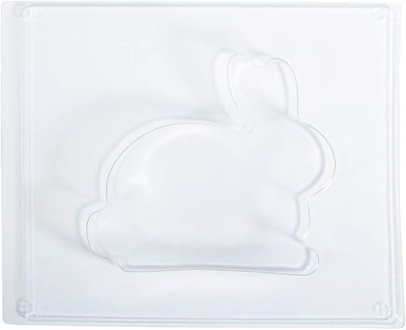 Rayher 36106000 Rabbit-Shaped Casting Mould for Concrete Crafts, Plaster of Paris and Soap, Clear Plastic Easter Bunny Shape for Moulding, 15x13x3cm